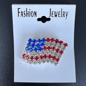 🚨3 for $15🚨 USA Flag Rhinestone Brooch
